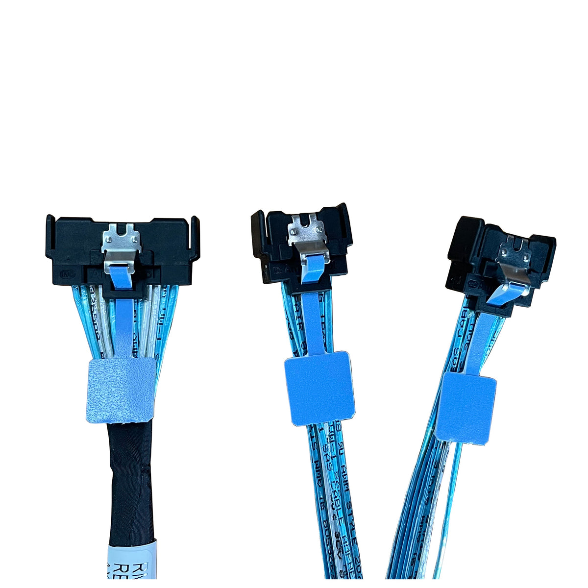 DiliVing MCIO x8 to 2*MCIO x4,SFF-TA-1016 74Pin to 2*SFF-TA-1016 38Pin,PCIe Gen5 Mini Cooledge IO，Double Straight Cable 70CM(CBL-MCIO-1235M5Y)