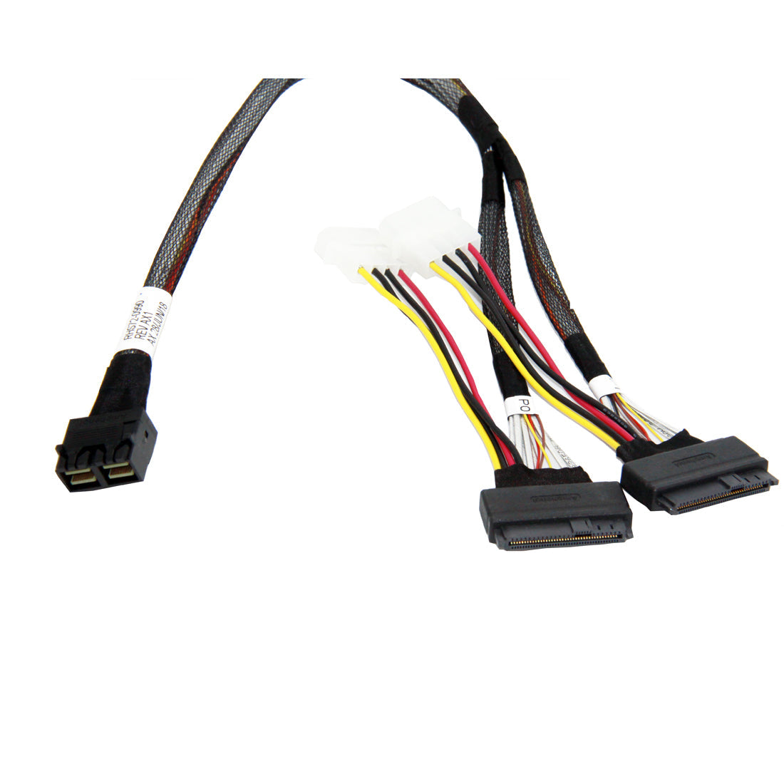 DiLiVing LSI94xx Series Dedicated 2*MiniSAS-HD 8X to 2*U.2 NVMe SSD,SFF-8643 72Pin to 2*SFF-8639 68Pin Cable 75cm(Broadcom MPN 05-50065-00/05-50064-00)