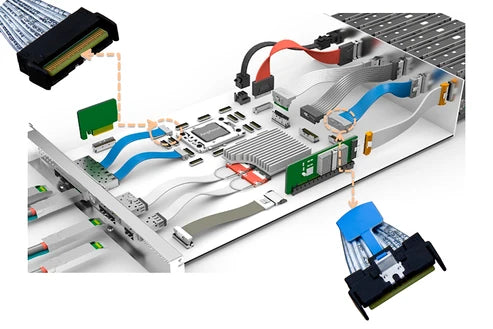 Dilinker SlimSAS 8X to SlimSAS 8X,SFF-8654 74pin to SFF-8654 74pin Cable 80CM