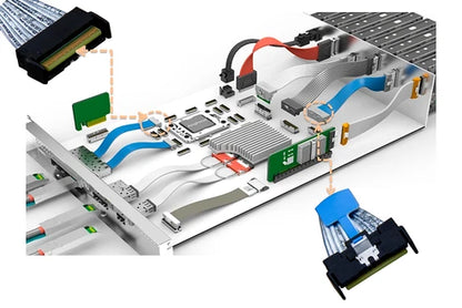 Dilinker SlimSAS 8X to SlimSAS 8X,SFF-8654 74pin to SFF-8654 74pin Cable 80CM