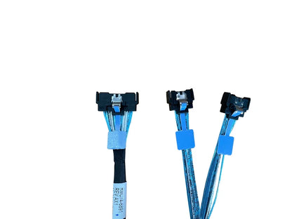 Dilinker MCIO x8 to 2*MCIO x4,SFF-TA-1016 74Pin to 2*SFF-TA-1016 38Pin,PCIe Gen5 Mini Cooledge IO，Double Straight Cable 70CM(CBL-MCIO-1235M5Y)