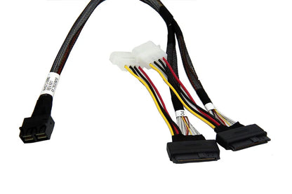 Dilinker LSI94xx Series Dedicated 2*MiniSAS-HD 8X to 2*U.2 NVMe SSD,SFF-8643 72Pin to 2*SFF-8639 68Pin Cable 75cm(Broadcom MPN 05-50065-00/05-50064-00)