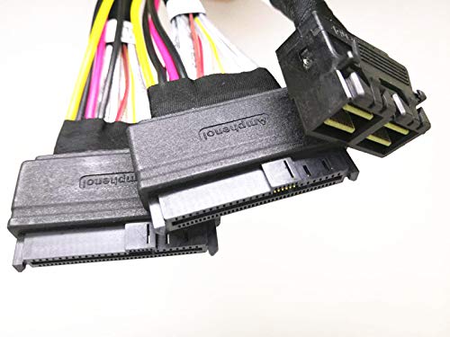 Dilinker LSI94xx Series Dedicated 2*MiniSAS-HD 8X to 2*U.2 NVMe SSD,SFF-8643 72Pin to 2*SFF-8639 68Pin Cable 75cm(Broadcom MPN 05-50065-00/05-50064-00)