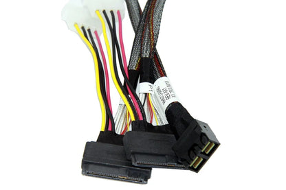 Dilinker LSI94xx Series Dedicated 2*MiniSAS-HD 8X to 2*U.2 NVMe SSD,SFF-8643 72Pin to 2*SFF-8639 68Pin Cable 75cm(Broadcom MPN 05-50065-00/05-50064-00)