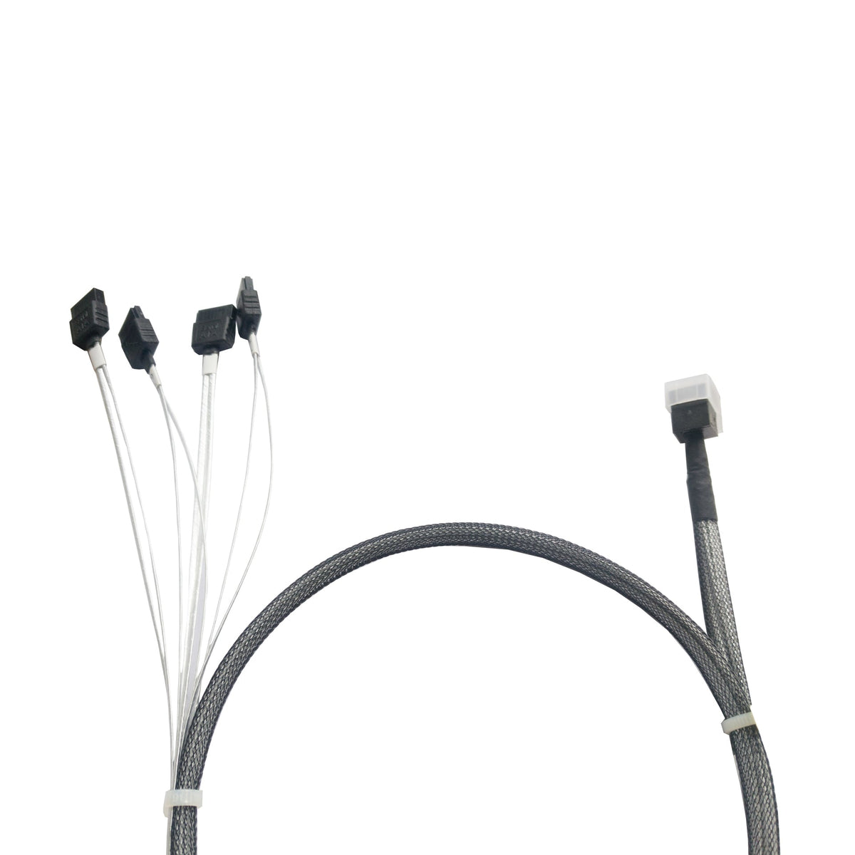 DiliVing Internal HD Mini SAS (SFF-8643 Host) - 4X SATA (Target) Cable,SFF-8643 to 4X SATA Cable, SFF-8643 for Controller, 4 Sata Connect to Hard Drive,3.3ft/1M