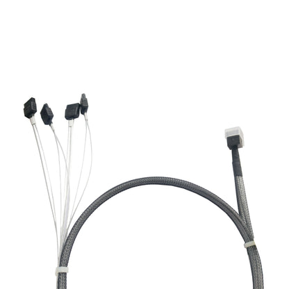 DiliVing Internal HD Mini SAS (SFF-8643 Host) - 4X SATA (Target) Cable,SFF-8643 to 4X SATA Cable, SFF-8643 for Controller, 4 Sata Connect to Hard Drive,3.3ft/1M