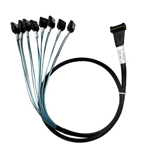 Dilinker Australia SlimSAS LP X8 to 8*SATA,SFF-8654 LP 74pin to 8*SATA 7pin, SlimSAS Host/RAID to SATA Target HD, 85CM Cable(for Dell Server H750/755)
