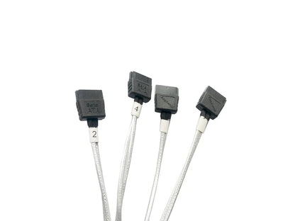 Dilinker with GPIO Signal Internal HD Mini SAS (SFF-8643 Host) - 4X SATA (Target) Cable,SFF-8643 to 4X SATA Cable, SFF-8643 for Controller, 4 Sata Connect to Hard Drive,3.3ft/1M