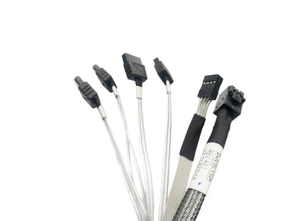 Dilinker with GPIO Signal Internal HD Mini SAS (SFF-8643 Host) - 4X SATA (Target) Cable,SFF-8643 to 4X SATA Cable, SFF-8643 for Controller, 4 Sata Connect to Hard Drive,3.3ft/1M