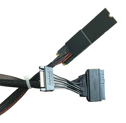 Dilinker PCIe 4.0 M.2 to U.2 NVMe SSD,SFF-8639 Drive to M.2 Host Adapter,U.2 SSD Converter -with Power Cable(75CM)