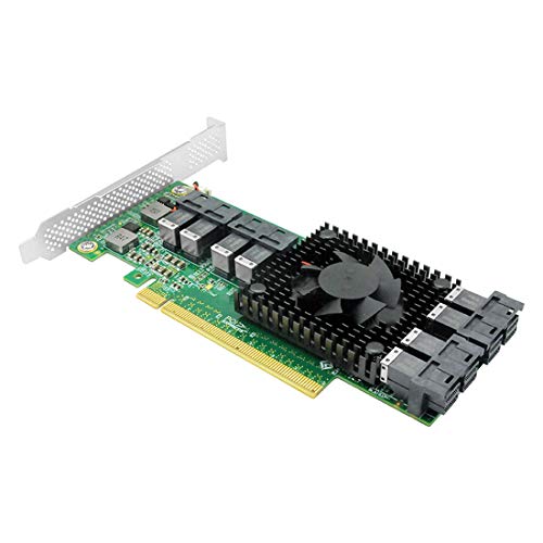 Dilinker 8 Port U.2 to PCI Express x16 SFF-8639 NVMe SSD Adapter with SFF-8643 Mini-SAS HD 36 Pin Connector and PLX8749 chipset for Servers-LRNV9349-8I