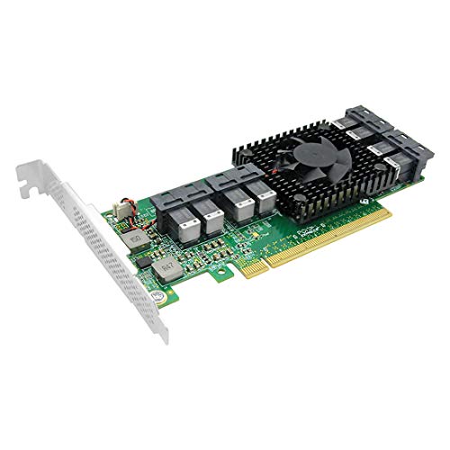 Dilinker 8 Port U.2 to PCI Express x16 SFF-8639 NVMe SSD Adapter with SFF-8643 Mini-SAS HD 36 Pin Connector and PLX8749 chipset for Servers-LRNV9349-8I