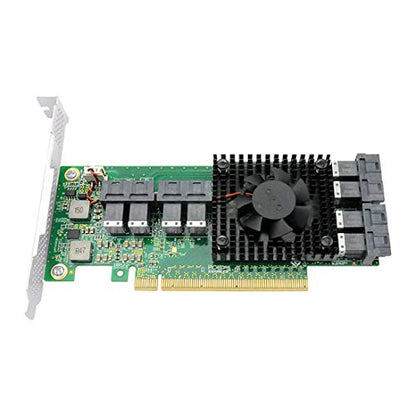 Dilinker 8 Port U.2 to PCI Express x16 SFF-8639 NVMe SSD Adapter with SFF-8643 Mini-SAS HD 36 Pin Connector and PLX8749 chipset for Servers-LRNV9349-8I