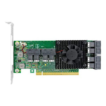 Dilinker 8 Port U.2 to PCI Express x16 SFF-8639 NVMe SSD Adapter with SFF-8643 Mini-SAS HD 36 Pin Connector and PLX8749 chipset for Servers-LRNV9349-8I