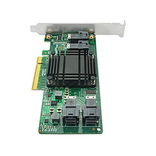 Dilinker 4 Port U.2 to PCI Express x8 SFF-8639 NVMe SSD Adapter with SFF-8643 Mini-SAS HD 36 Pin Connector and PLX8724 chipset for Servers-LRNV9324-4I