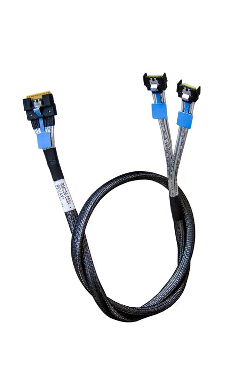 Dilinker Australia SlimSAS x8 to 2*MCIO x4,SFF-8654 74Pin to 2*SFF-TA-1016 38Pin,PCIe Gen5 Mini Cooledge IO，Double Straight Cable 80CM(CBL-SAST-0953)