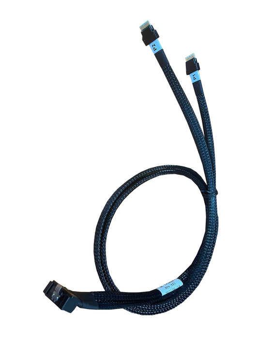 DiliVing SlimSAS LP 8X to 2*SlimSAS 4X,SFF-8654 LP 74pin to 2*SFF-8654 38pin Cable, 80CM
