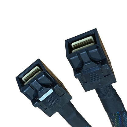 Dilinker SlimSAS LP 8X to 2*MiniSAS HD 4X,SFF-8654 LP 74pin to 2*SFF-8643 36pin Cable 80cm(Suitable for DELL Server H750/755)