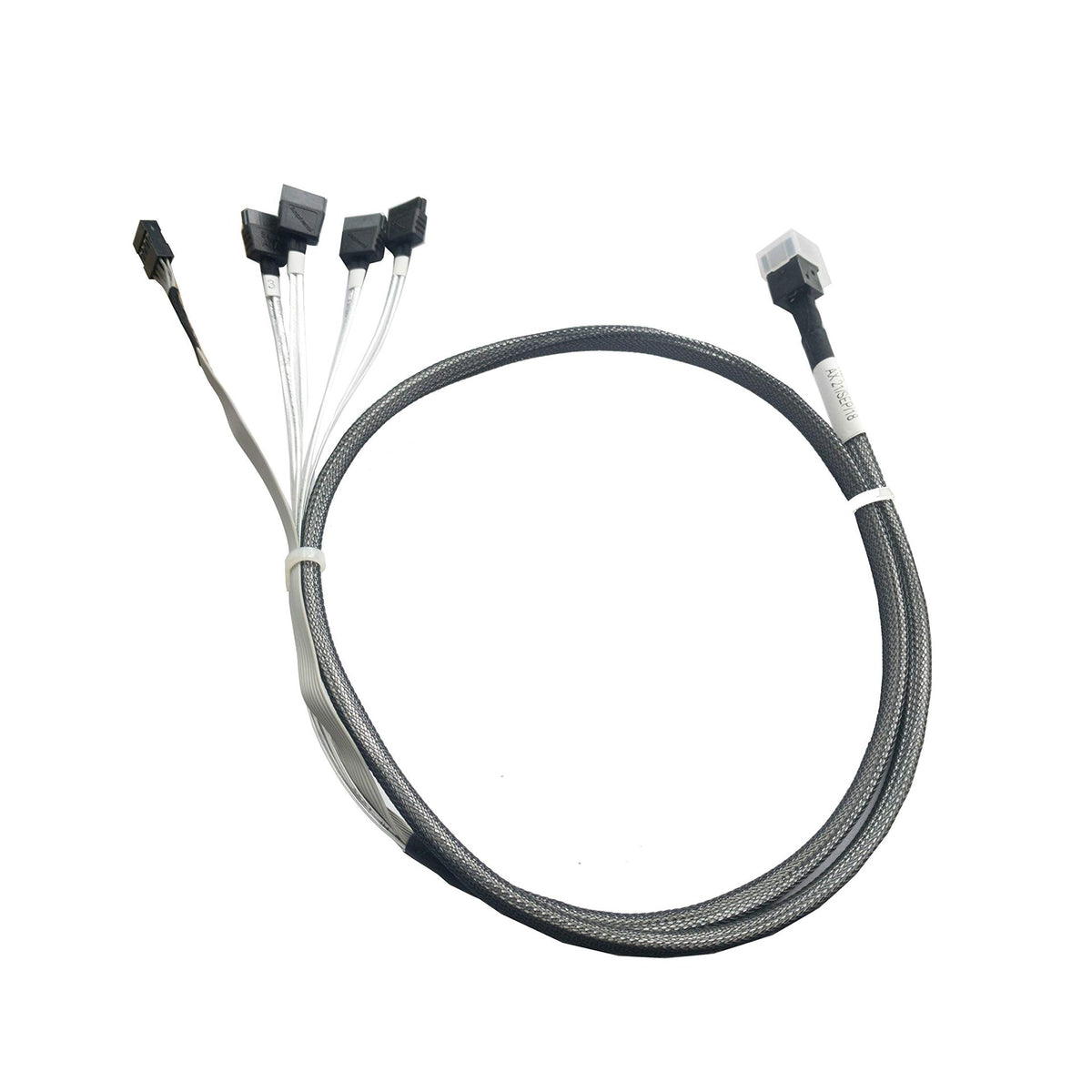 DiliVing with GPIO Signal Internal HD Mini SAS (SFF-8643 Host) - 4X SATA (Target) Cable,SFF-8643 to 4X SATA Cable, SFF-8643 for Controller, 4 Sata Connect to Hard Drive,3.3ft/1M