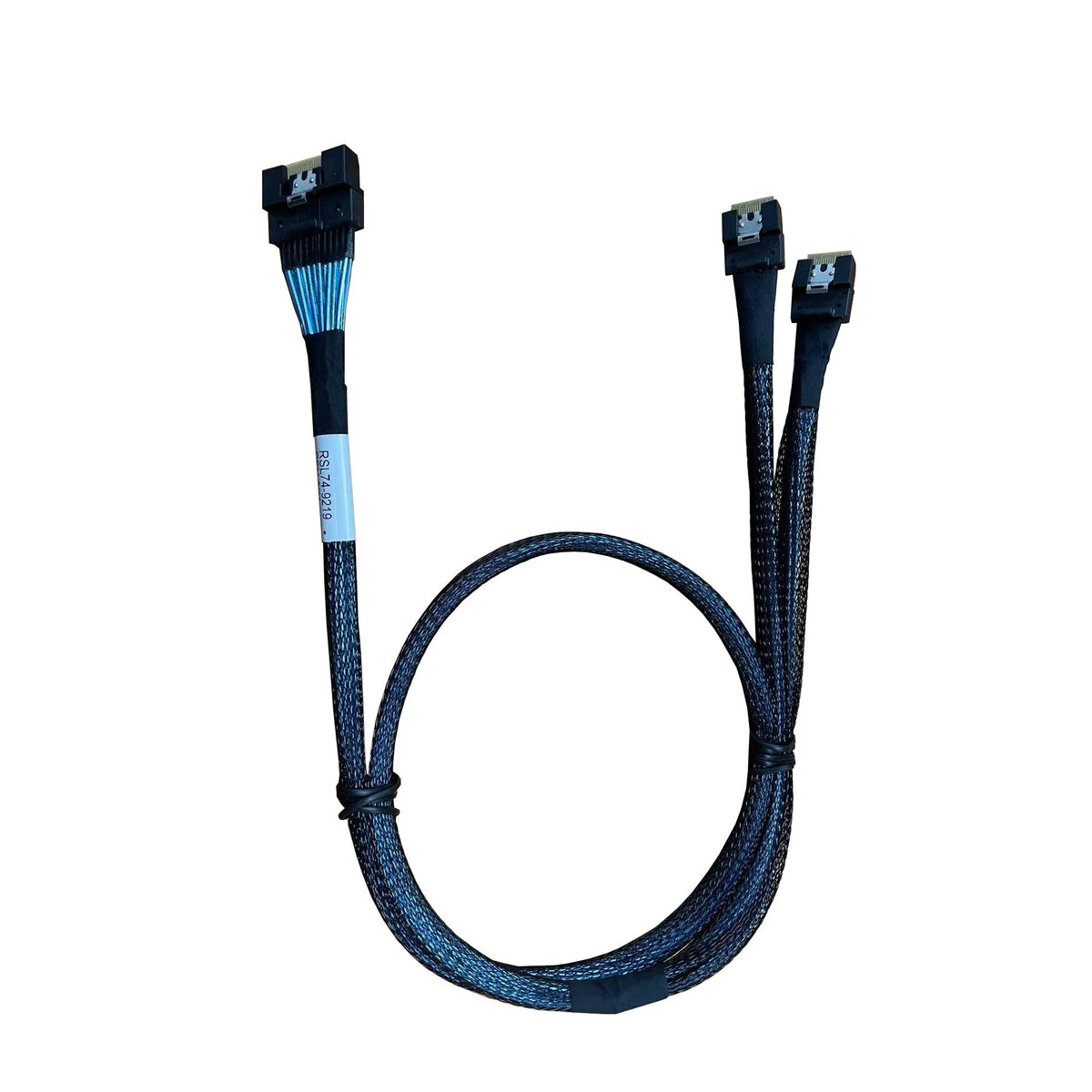 DiliVing SlimSAS x8 to 2*SlimSAS x4,SFF-8654 74P to 2*SFF-8654 38P 80CM Cable(Broadcom MPN 05-60004-00)