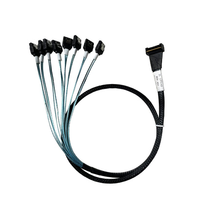 DiliVing SlimSAS LP X8 to 8*SATA,SFF-8654 LP 74pin to 8*SATA 7pin, SlimSAS Host/RAID to SATA Target HD, 85CM Cable(for Dell Server H750/755)